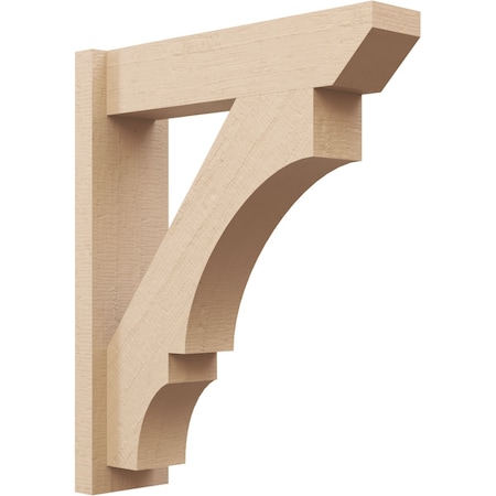 Ekena Millwork 5 1/2-in W x 20-in D x 24-in H Balboa Slat Rough Cedar Woodgrain TimberThane Outlooker, Primed Tan OUTUR055X20X24BOA24RCPR